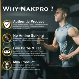 nakpro Gold Whey Protein Concentrate & Isolate, 25.5g Protein, Trustified Certified Whey Protein image 5