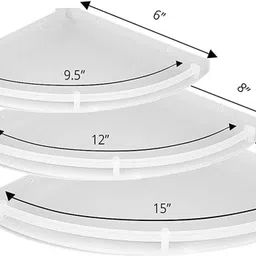 rbs Containers Kitchen Rack Multipurpose Corner Unbreakable Corner Set of 3 pcs storage rack Plastic-picture-39