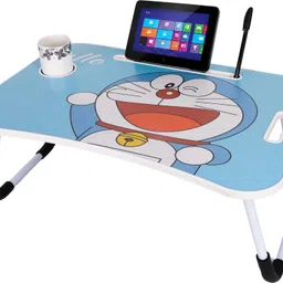 kiara quality first Doremon Prints Protable Foldable Table for Study & Work, Best for Work Home Wood Portable Laptop Table image 2