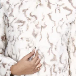 fashionfluent Rabit Fur Self Design Coat For Women image 4