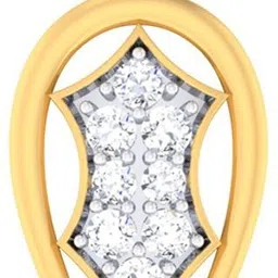 avsar AVP789YB 14kt Cubic Zirconia Yellow Gold Pendant image 1