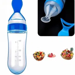 vrindaaccess Silicone Squeeze Feeding Spoon Bottle for Babies 2-in-1 Feeder & Spoon - Silicone-picture-19