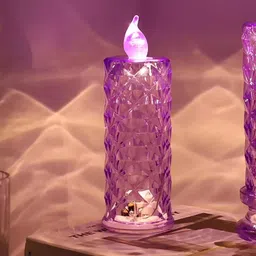 deodap Candles for Home Decoration, Crystal Candlelight (Multicolor) Candle-picture-22
