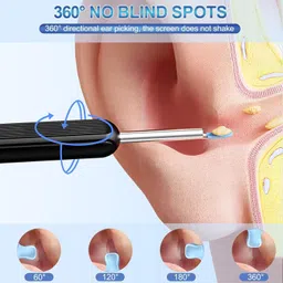 sparkless Camera Ear Cleaner with 6 LED Lights and 6 Soft for iOS & Android image 3