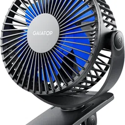 Gaiatop Portable Clip on Fan Battery Operated, Small Powerful USB Table Fan 3 Speed Quiet Mini Desk Fan, 360° Rotate Personal Cooling Fan USB Fan-picture-15