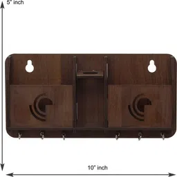 herbonoor Wooden Wall Key Holder | Multipurpose Key Stand for Home Wood Key Holder image 5