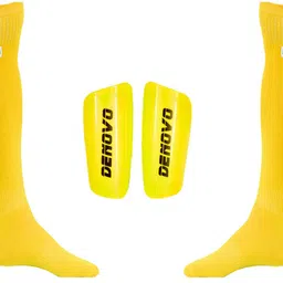 denovo Ultimate Protection (One Pair Large Shin Guard + One Pair Lycra Plain Knee Length Football Socks + One Pair UV Protection Arm Sleeves) Football Kit-picture-33