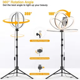 Webilla New 10 Inche Big LED Ring Light with 7 feet Stand for Camera Smartphone Flash image 4