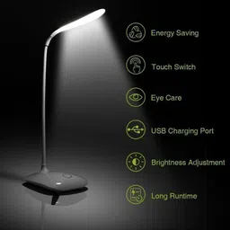 khodalraj enterprises Rechargeable LED Touch On/Off Switch Desk Lamp Children Eye Protection H65 Study Lamp image 4
