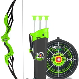 medivedas Archery Set for Kids 10 Arrows Toys - Green (10 Arrow) Arrow image 2
