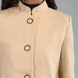 honnete 100 % Polyester Self Design Coat For Women image 5