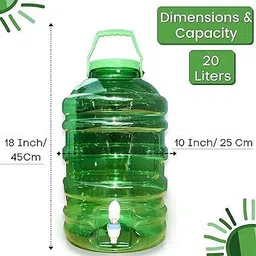 mfd 20 Ltr Plastic Water JAR 20000 ml COMBO JAR 200000 ml Bottle image 2