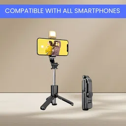 YAROH R1S Long Selfie Stick, Tripod Stand With Remotefor Selfie, Vlogging, TravelFW28 Tripod image 1