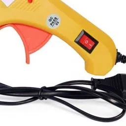 kmtiong YELLOW MINI 20 WATT - 10 GLUE STICKS OF 7MM SIZE Standard Temperature Corded Glue Gun image 2