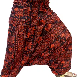 icare Printed Cotton Women Harem Pants-picture-31