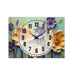 olive tree Floral 24 Inches Clock With Wall Art image 2
