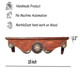 Multicolour Wood Floating Wall Shelf by Disoo Fashions image 3