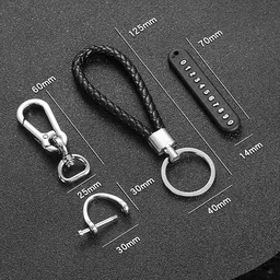 rasofab ZWERLIN Anti-Lost Car Keychains with Phone Number Tag Metal Double Pendant Keyring for Car, Bike, Office Home image 5