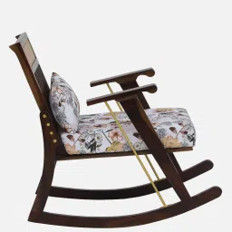 woodsworth from pepperfry Martinique Sheesham Wood Rocking Chair in Walnut Finish image 5