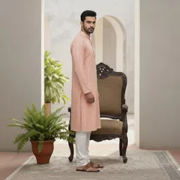 sypher boutique Men Cotton Blend Kurta Pyjama Set image 3