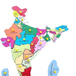 cyrus 100% GOOD MATERIAL WOODEN INDIA MAP PUZZLE GAME WITH ALL STATE FOR KIDS.-picture-12
