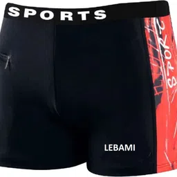 lebami swimming costume men | Shorts | Trunk, 1 Goggles, 1 Cap, 2 Earplug & 1 Nose Clip Printed Men Swim-dress Pink Swimsuit image 2