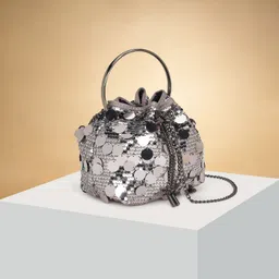 forever glam by pantaloons Casual Grey Clutch image 1