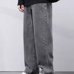 rusticblooms Men Straight Fit Mid Rise Grey Jeans image 4