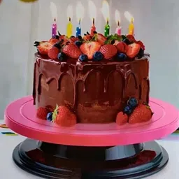 qaaf store 360 Degree Rotating Cake Turn Table Plastic stand Plastic Cake Server image 3