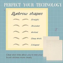 aravli Microblading Eyebrow Practice Skin sheet pack of 05 Permanent Tattoo Kit image 2