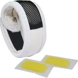 safe-o-kid WHITE Anti-Mosquito Band, 2 Refills, 6 FREE Mosquito Patches, DEET-Free, Reusable, Baby Safe Mosquito Repellent Wristband image 2