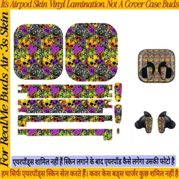 Flipkart SmartBuy realme buds air 3s vinyl skin cut skull_mask_35dz405 Mobile Skin-image-11