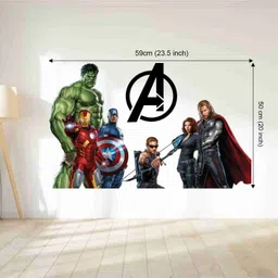 skyolla 59 cm Avenger Wall Sticker – Self Adhesive Vinyl Décor for Kids’ Room, Nursery Room Self Adhesive Sticker image 2