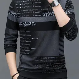 sti Men Printed Round Neck Polyester Grey T-Shirt-picture-15