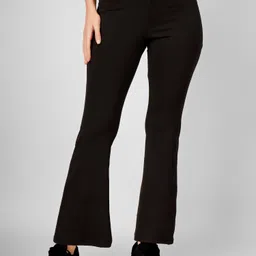 imperative Solid Women Black Tights image 2