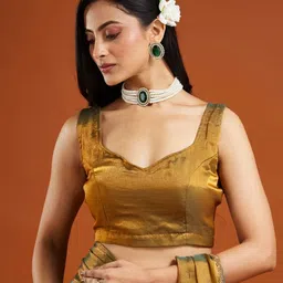 lorofy Embellished Bollywood Tissue, Silk Blend Saree image 4