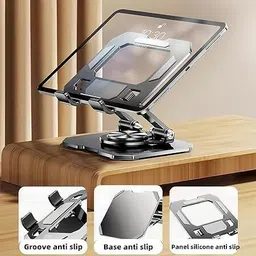 Sterling Bazaar Aluminium Tablet Stand Rotating Base Foldable Compatible For 4-13 Inch Ipad/ Mobile Holder image 3