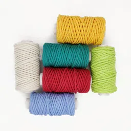 bobbiny 3Ply Twisted Macrame Cotton Cord Dori Each Color 4Mm 10 Meter Thread-picture-19