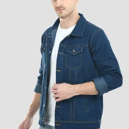 luxestyle Men Textured Denim Jacket image 3