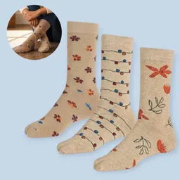 naosucura Women Graphic Print Mid-Calf/Crew image 1