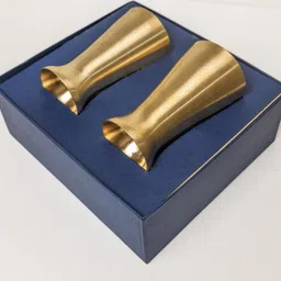 rammetals (Pack of 2) Set of 2 Royal 100% Pure Kansa Glass 200 ml Each | Perfect for Gifting Glass Water/Juice Glass image 4