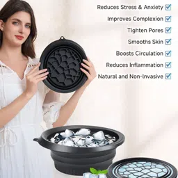 rbgiit Silicone Massage Bowl Foldable Silicone Ice Bowl for Facial Therapy, Skin Tightening & Acne Relief image 2