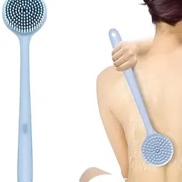 kamview Soft Silicone Back Scrubber Shower Bath Body Brush with Long Handle for bathing-picture-10