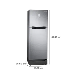 SAMSUNG 236 Litres 2 Star Auto Defrost Double Door Convertible Refrigerator with Convertible Freezer (RT28C3832S8/HL, Elegant Inox) image 3