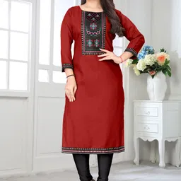 fsr Pack of 2 Women Solid Cotton Blend A-line Kurta image 4