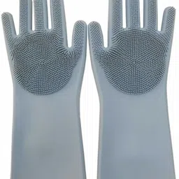 lugazi SiliconeGloves with Reusable Heat Resistant Tool for Cleaning,Dish Washing 1pair Wet and Dry Glove-picture-26