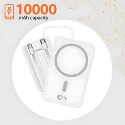 oliv life 10000 mAh 15 W Wired & Wireless With MagSafe Slim Power Bank image 3