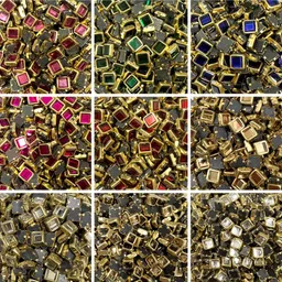 unikart 900pcs Square Kundan Beads Multicolor Set with Fabric Glue for Jewellery Making-picture-26