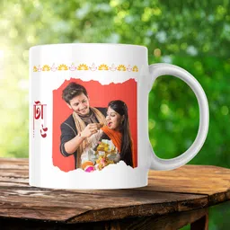 valenza gifts Personalized Ceramic for Bhai Dooj Gift – Photo Print Cup_6 Ceramic Coffee Mug-picture-15