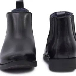 michaelshu Men Chelsea Slip-On Synthetic Leather Comfortable Boots For Men Boots For Men image 4